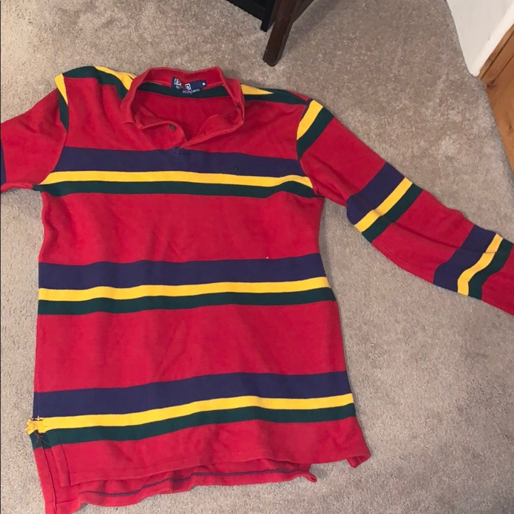 men’s long sleeve polo shirt